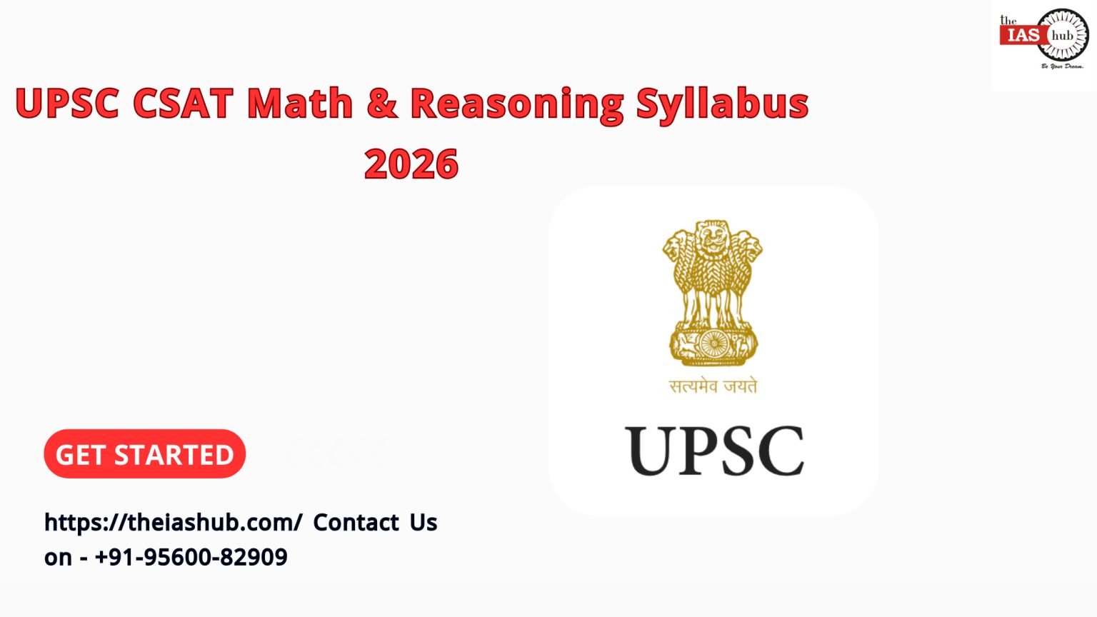 UPSC CSAT Math & Reasoning Syllabus 2026, Topic-wise Breakdown