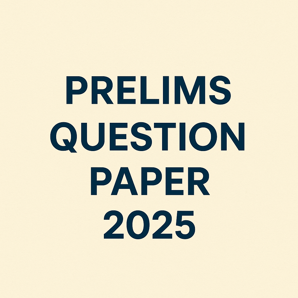 UPSC Prelims Question Paper 2025