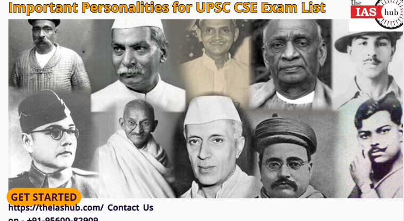 Important Personalities for UPSC CSE Exam List