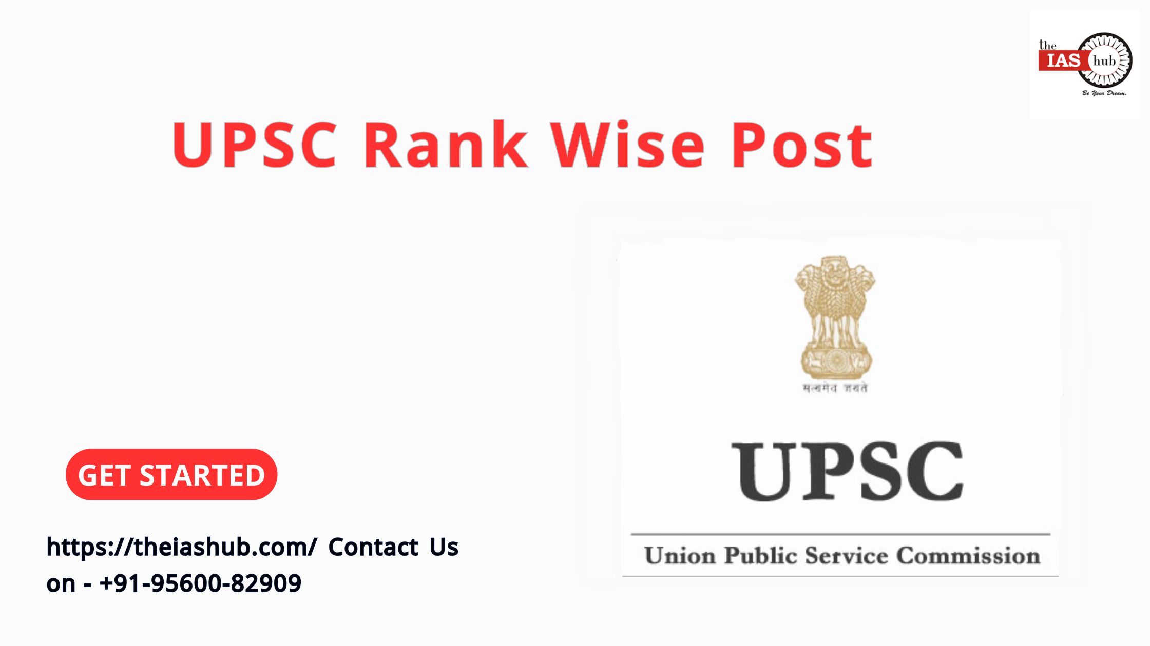 UPSC Rank Wise Post