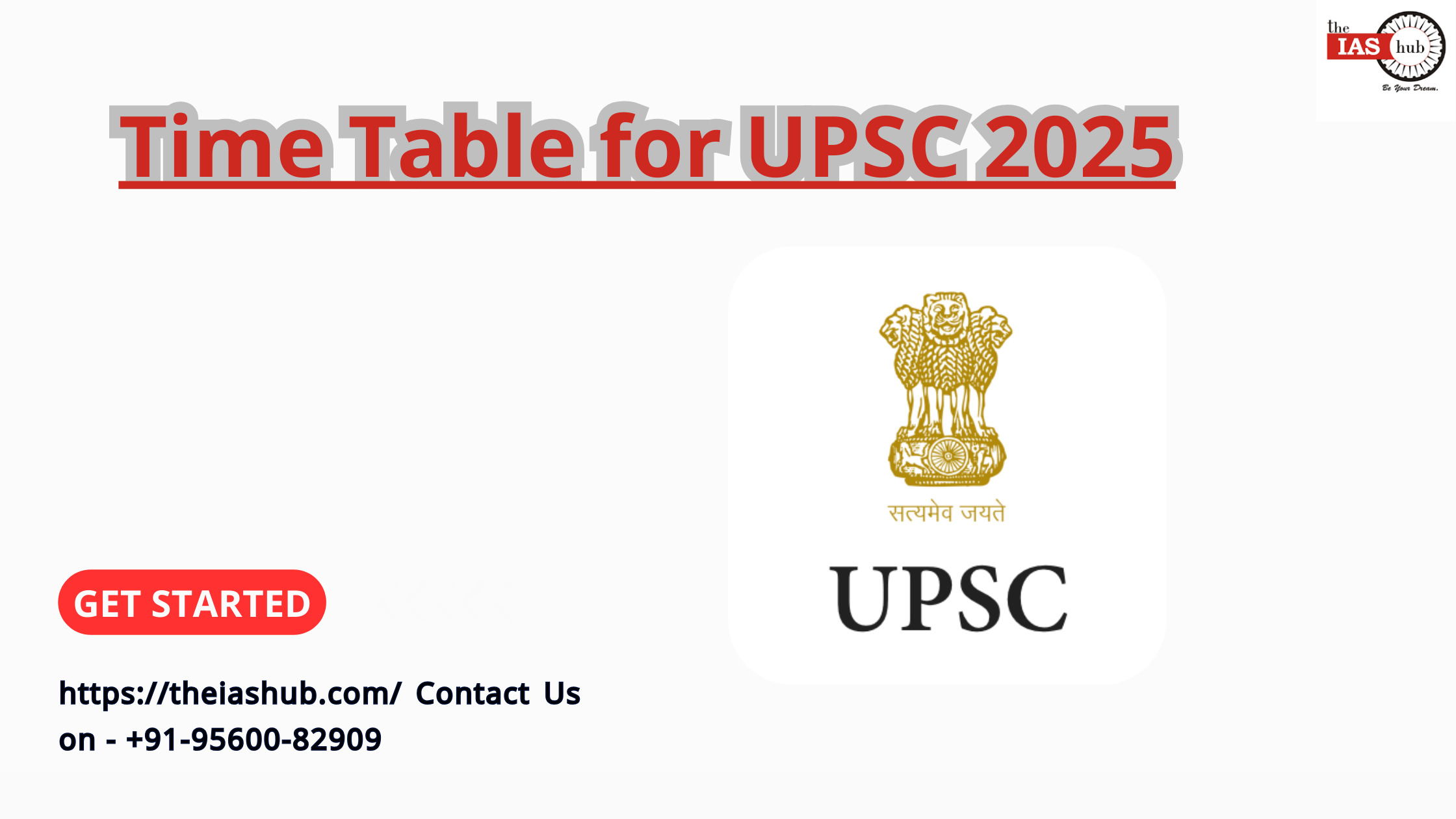 Time Table for UPSC 2025