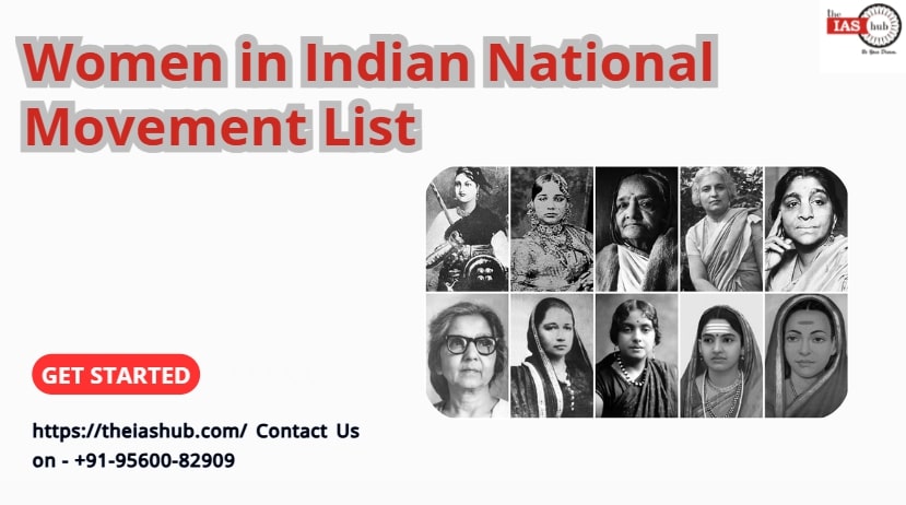 Women in Indian National Movement List
