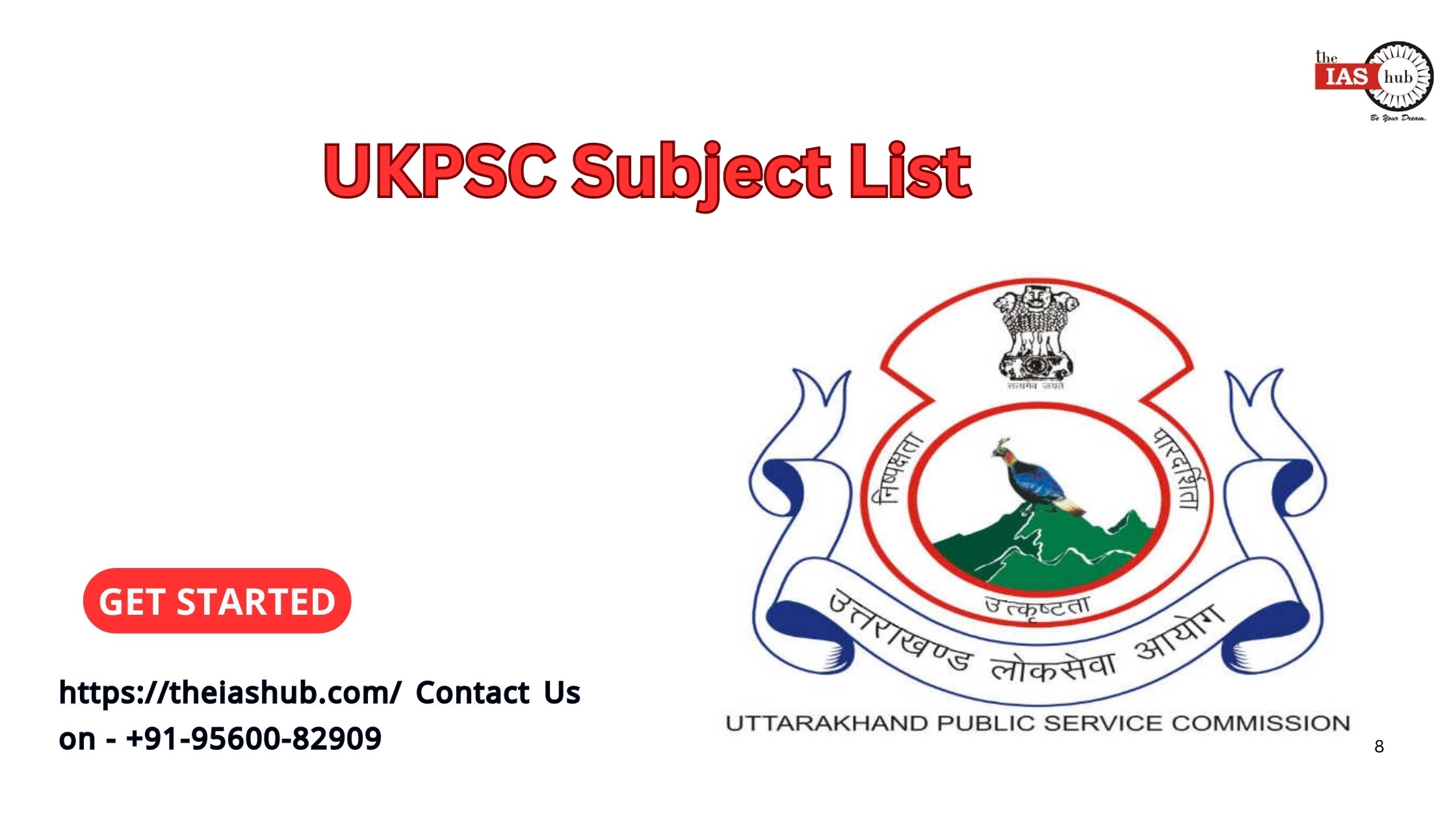 UKPSC Subject list
