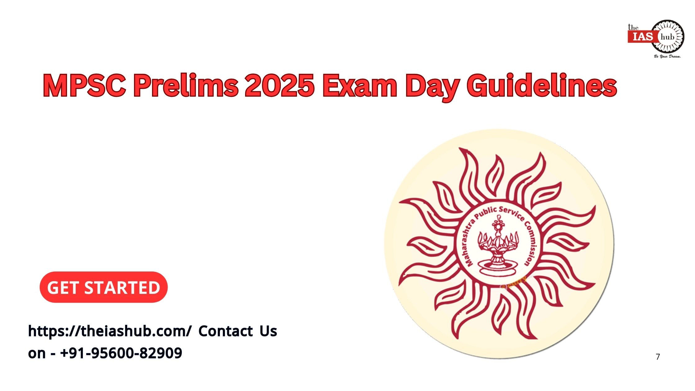 MPSC Prelims 2025 Exam Day Guidelines