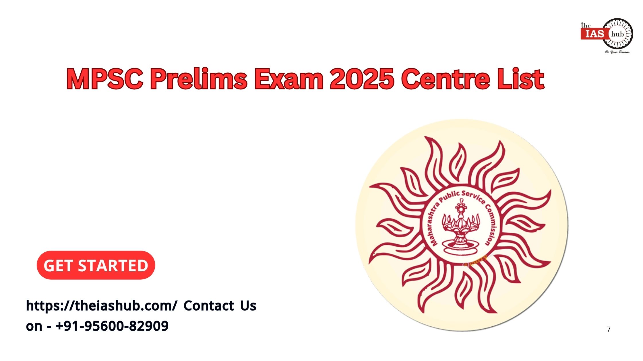MPSC Prelims Exam 2025 Centre List