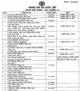 Mppsc Calendar 2025