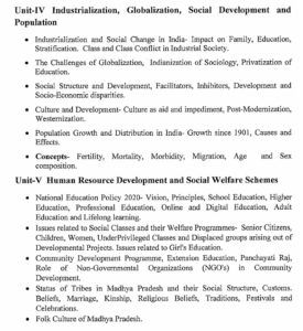 MPPSC Subject List