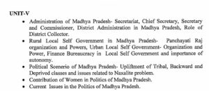 MPPSC Subject List